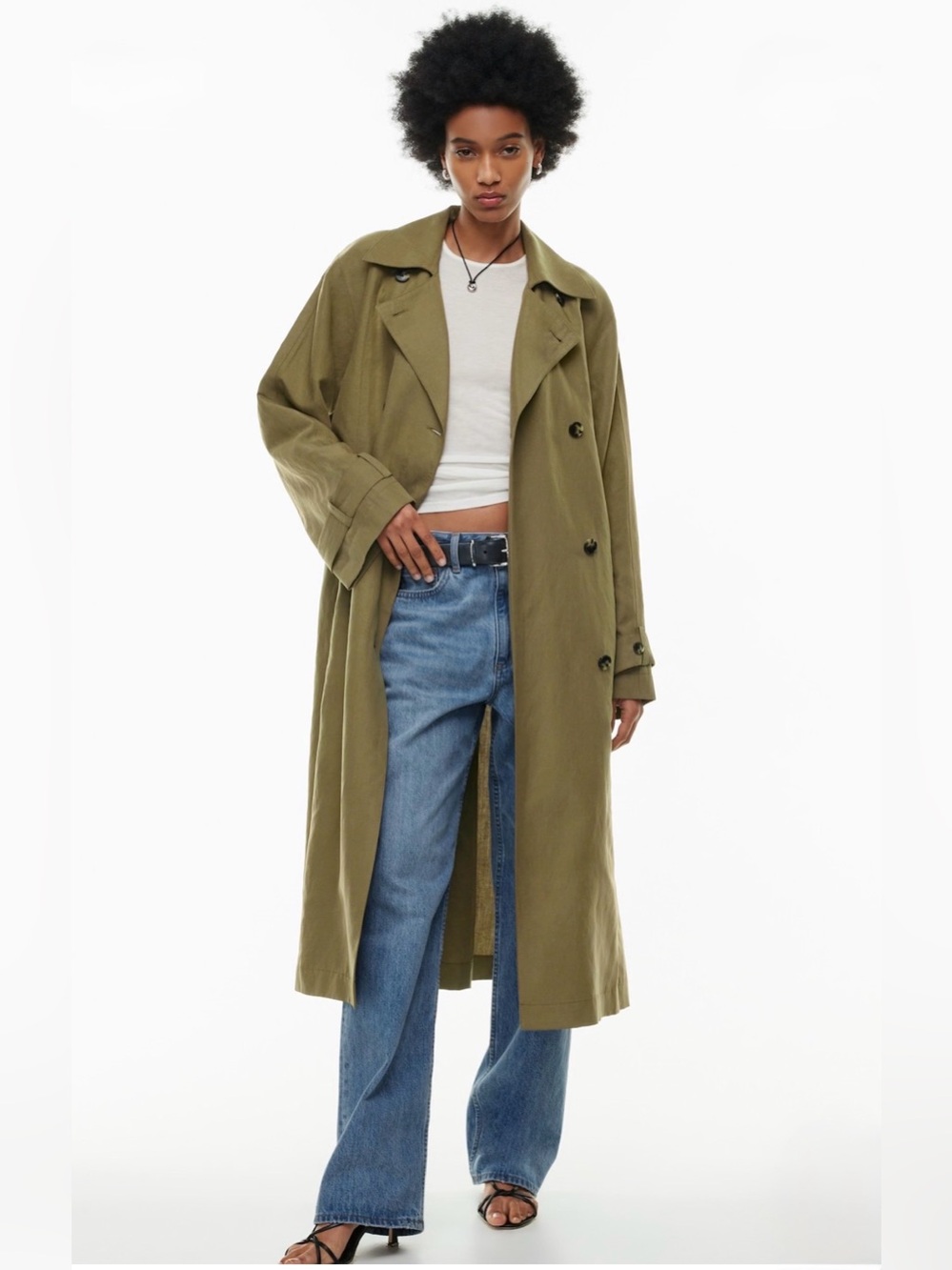 Wilfred Phase Trench Coat – Rich Olea Green | Size S